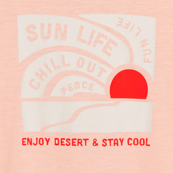 تيشيرت برتقالي فاتح للأولاد مطبوع عليه رسالة